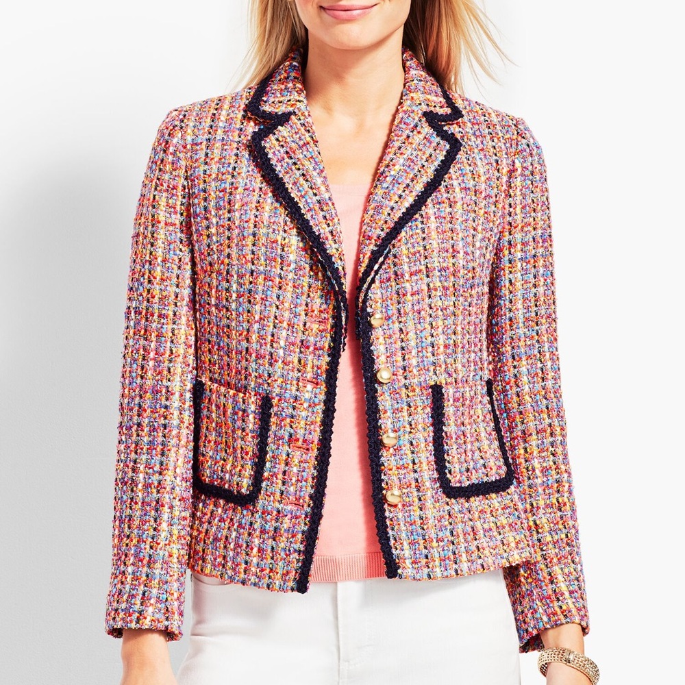 Talbots Multicolor Tweed Blazer